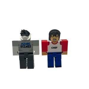 Roblox Chef & Berezaa Figure 3" Toy Lot Series 2 Mystery Minifig Jazwares Action
